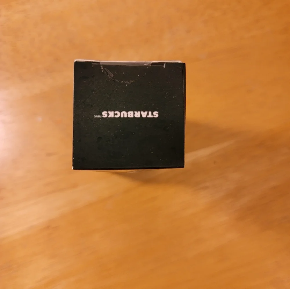 STARBUCKS 2024 Jet Black‎ Pleated Metallic Cold Cup Keychain